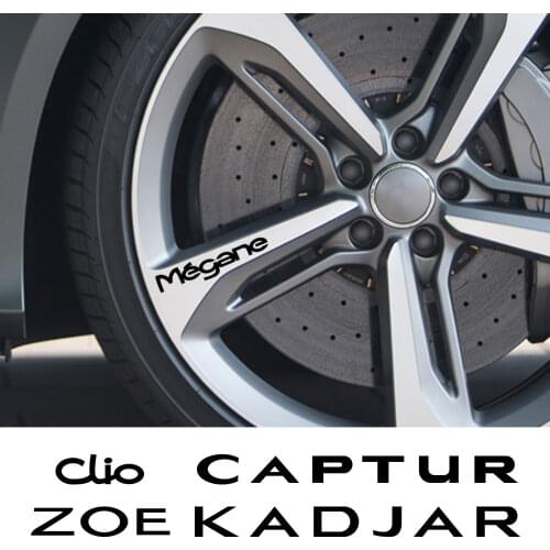 For Renault Megane Clio Captur Fluence Kadjar Koleos Laguna Scenic Zoe Car Wheel Rim Vinyl Stickers Auto Decoration Accessories
