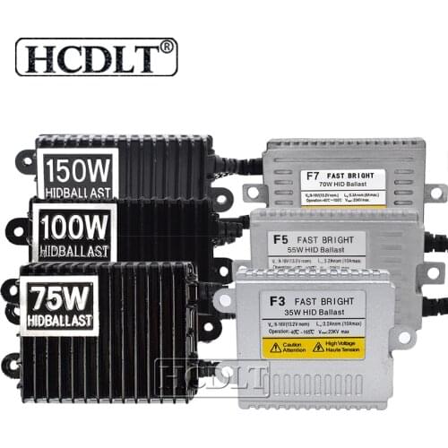 HCDLT High Quality Fast Start 35W F3 55W F5 70W F7 AC Slim Xenon HID Ballast 12V High Power 75W 100W 150W HID Headlight Ballast