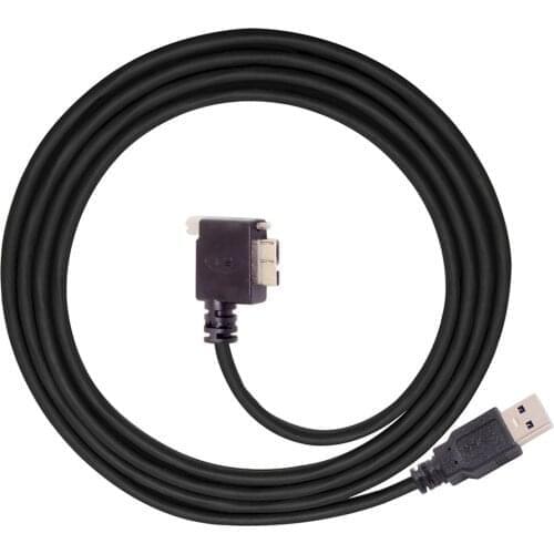 CYDZ 3.0 Data to Micro USB Screw Mount 90 Degree Right Angled Cable for Industrial Camera 5m