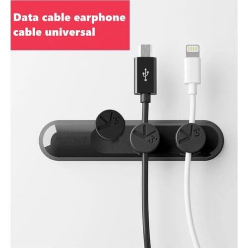 Magnetic USB Cable Clip Organizer Auto Dashboard Silicione Cables Holder Car Clip Wire Cable for Mouse Headphone Wire Organizer