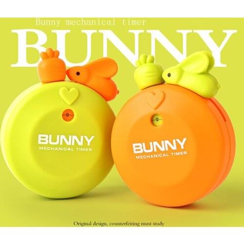 Cartoon Rabbitturnip Mechanical Kitchen Timer 60 Minutes Cooking Timer Alarm Counter Reminder Useful Kitchen Cooking Accessories