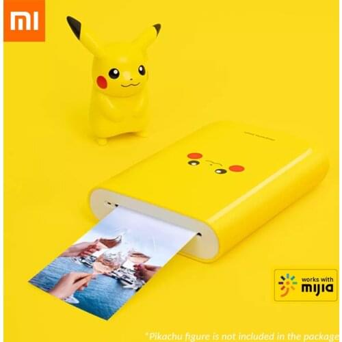 Xiaomi Mijia Smart AR Pocket 300DPI ZINK Printer Pikachu Edition Portable Mini Printer Party Photo Picture Camera DIY Share APP