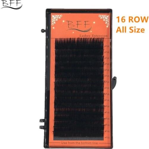 BFF 16 Row All size synthetic mink,natural mink, makeup professional matt individual eyelash extension