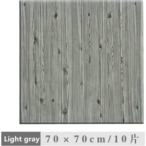3D stereo wall stickers waterproof moisture proof mildew foam wallpaper self-adhesive decorative ceiling wood grain stickers