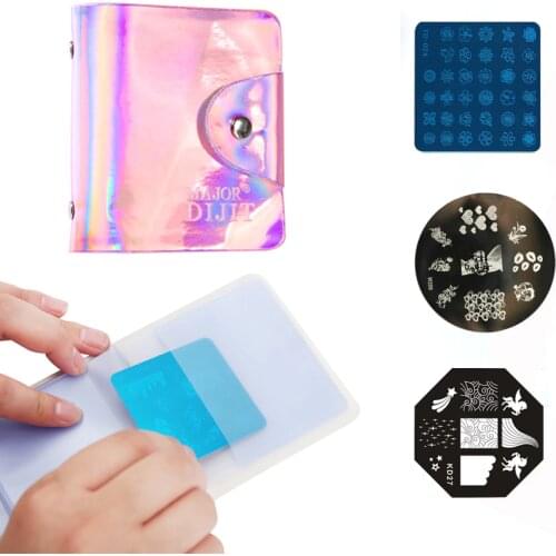 New 32 Slots Nail Art Stamp Plate Stamping Plates Holder Storage Bag Cases Stamp Bag Organizer
