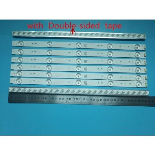 New 5set=40pcs 5LED 405mm LED strip For Polaroid TQL43F4PR001 43E3500 5800-W43001-3P00 E465853 02K03177A RDL430WY RDL430FY