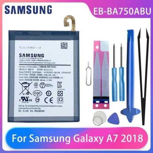 Orginal Samsung Galaxy A7 2018 version SM-A730x A730x SM-A750F Phone Battery EB-BA750ABU 3400mAh High Capacity Phone Batteries