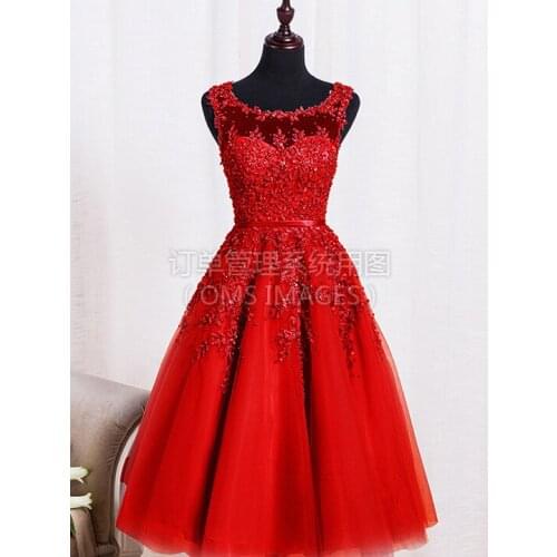 2019 graduation dress Scoop neck dress for party sash zipper back party dress knee length colorful sleeveless vestido graduacion