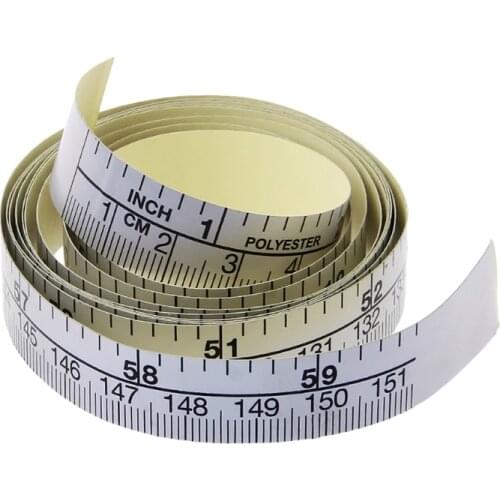 OOTDTY 151cm Self Adhesive Metric Measure Tape Vinyl Ruler For Sewing Machine Sticker