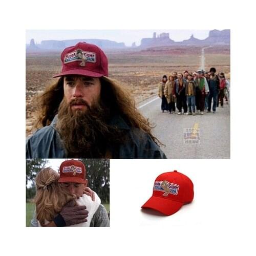 Movie Forrest Gump hat Tom Hanks red baseball cap Letter Adult hats Unisex hip-hop cap Block the sun hat Forrest Gump cosplay