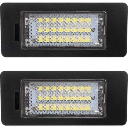 A Pair 24 LED 3528 SMD LED License Plate Lights Lamps Bulbs 6000K Cool White Fit for bmw E82 E90 E92 E93 M3 E39 E60 E70 X5