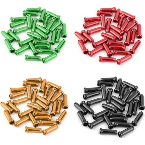 20pcs/set Aluminium Alloy Brake Wire End Cap Bicycle brake Shifter Cable protection Cover Crimps High Quality Bike Accessories