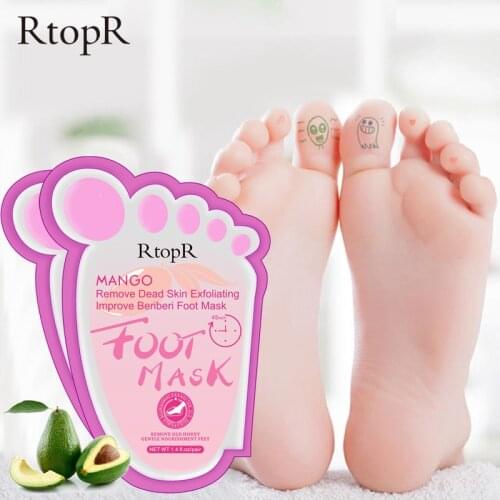 Skin Care Mango Extract Remove Foot Dead Skin Mask Foot Care Peeling Exfoliating Skin Socks Whitening Beauty Feet Care Cream