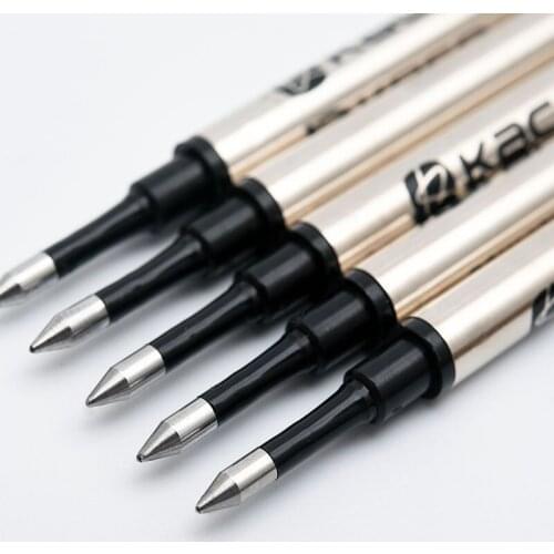 5pcs/box Kaco International Standard Refill 0.5mm Black Ink Refills for Rollerball/Sign Pens Office School Supplies