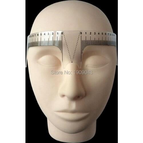 New shape 100 pcs Eyebrow ruler tool measures microblading permanent make up tool to measure perfect brow