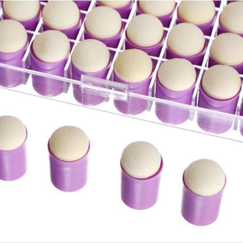 40 Pack of Finger Sponge Daubers with Storage Case for Painting Art Ink Crafts K9FA