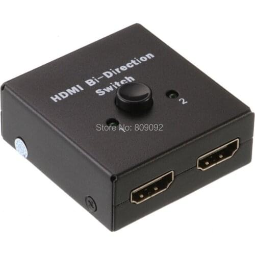 New Mini 2-Port HDMI Bi-directional 2x1 Switch Switcher or 1x2 Splitter Selector support 3D 1.4V