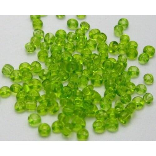 5000 Transparent Green Glass Seed Beads 2mm (10/0) + Storage Box