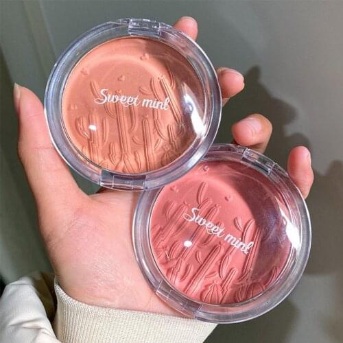 6 Color Blush Makeup Palette Mineral Powder Red Rouge Lasting Natural Cream Cheek Tint Orange Peach Pink Face Blusher Powder