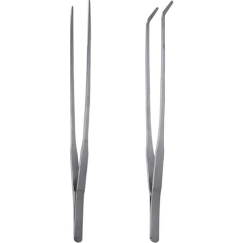 Aquarium Accessories Curved Aquarium Tweezers Aquarium Plant Shrimp Reef Tweezer Fish Tank Cleaner Stainless Steel New