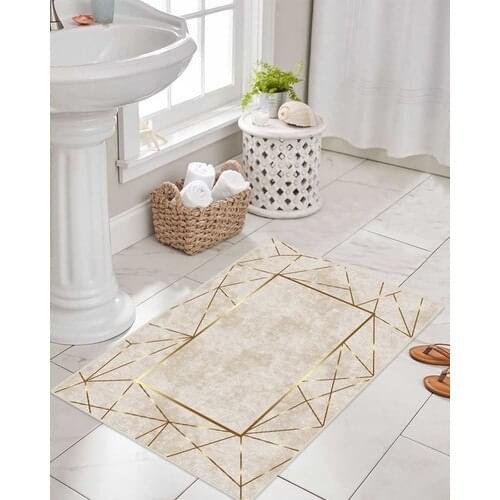 Colizon Alya Gold 60x90 cm Single Digital Bath Mat Modern home decor for living bed room