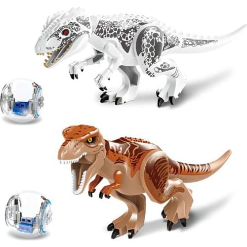 Jurassic World Dinosaurs Figures Building Blocks Tyrannosaurs Rex Pterosauria Compatible Toys City Enlighten Toy Gift