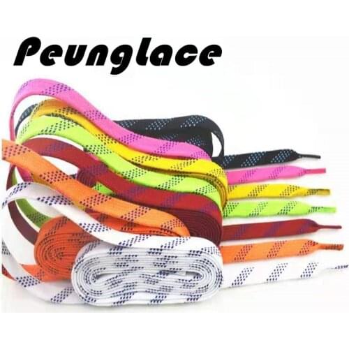 Quality PeungLace 7 Colors Braided Waxed Hockey Shoelaces 72" woven Hockey Shoelaces