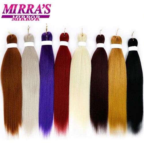 Mirras Mirror 20" 26" Braiding Hair Extensions Crochet Easy Jumbo Braids Hair Synthetic Crochet Hair For Braids