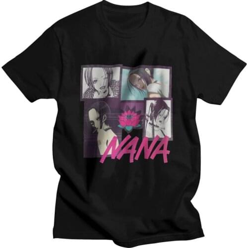 Nana Osaki T-Shirts Men Graphic T Shirts Short Sleeve Japanese Harajuku Anime Manga Tshirts 100% Cotton Tee Tops Clothing