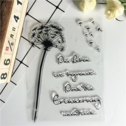 German Clear Stamps Scrapbooking/Sentiment Stamps Fairy Rubber New 2019 Card Making Bullet Journal Words Plant Sweet Stamp 618