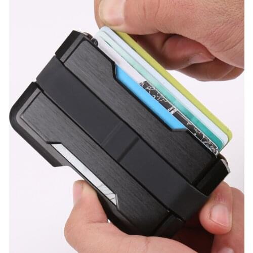 2019 Metal Business ID Credit Card Holder Thin Wallets Pocket Case Bank Credit Card Case Card Box New Fashion Cardholder