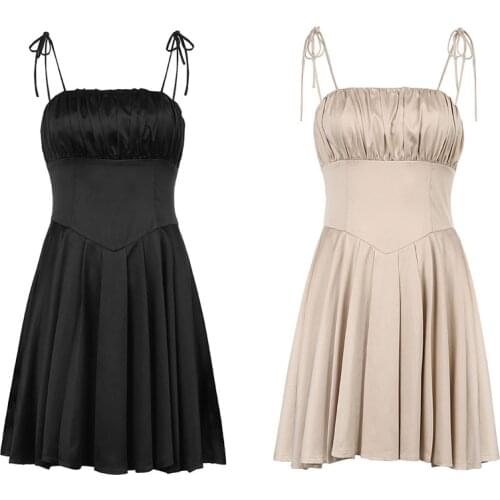 New Women Suspender Party Slim Club Wear Split Bodycon Dress For Women Solid Aesthetic y2k Female Mini Dresses Grunge Clothes