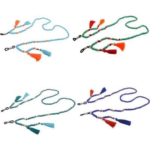 20PCS New Arrival Retro Beads Eyeglass Sunglass Spectacle Cord with tassels Neck Strap String Chain Link Holder Wholesale