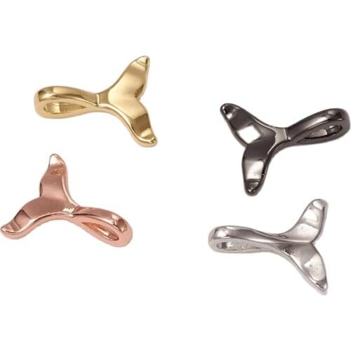10Pcs Whale Tail Fish Charms Mermaid Tail Pendant for DIY Bracelet Necklace Jewelry Making Findings Handmade Accessories
