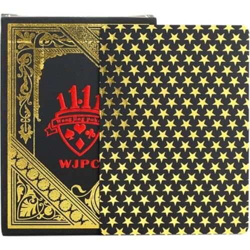 PVC Waterproof Poker Card Black Bronzing Plastic Playing Cards Party Board Game U2JB