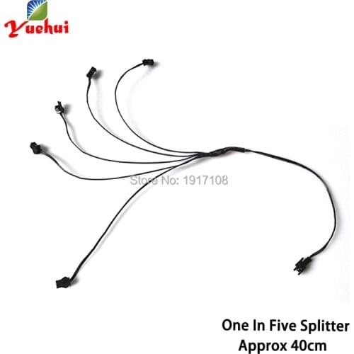 EL Wire Connectors (Splitter) and (One Male Connector with Five Female Connectors) as glowing party supplies accessoriess