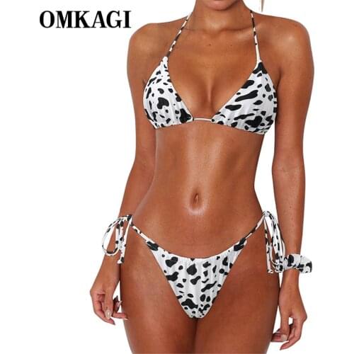 OMKAGI Sexy Bikini Newest Swimsuit High Cut Swimming Bathing Suit Beachwear Brazilian Micro Bikinis Set Push Up Swimwear Women