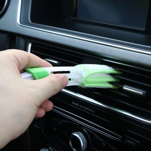 Car Air Outlet Cleaning Brush Conditioning Multi-Function Double Head Dusting Brush Keyboard Air Conditioning Gap Soft Brush
