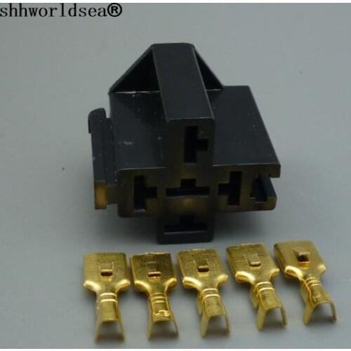 Shhworldsea 50PCS 5P Automotive Car Auto Relay Sockets,5 Pin Mount, Series Relay connector plug Free Shipping