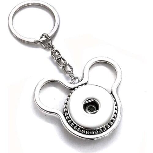 Interchangeable Top Popular 027 Fashion Metal Key Chains Fit 18mm Snap Button Keychain Jewelry For Men Women Key rings Gift