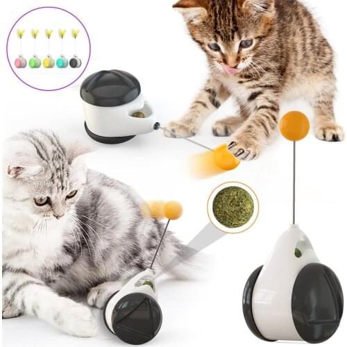 Smart Cat Toys Ball with Wheels Automatic No Need Recharge Cat Toy Interactive Irregular Rotating Mode Funny Pet Cat Supplies
