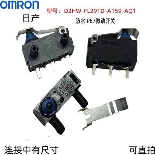 2 piezas 100% Japan D2HW - FL291D - A159 - AQ1 waterproof 67 small micro switch R type rocker stitch