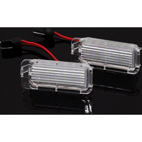 2Pcs/Set License Plate Light For Ford Focus 5d(09-) Mondeo(08-) Fiesta(09-) LED Light For Car License Number Plate Light Lamp