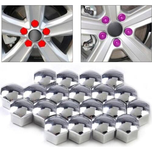 20pcs 17mm Tyre Cars Vehicles Tire Wheel Tyre Screw Cap Decorative Tyre Wheel Nut Screw Bolt Car Styling Dust Proof Protector