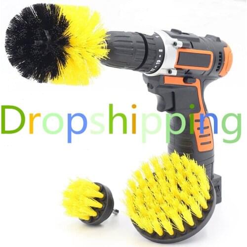 3 pcs Power Scrubber Brush Drill Brush Clean for Bathroom Surfaces Tub Shower Tile Grout Cordless Power Scrub Drill Cleaning Kit