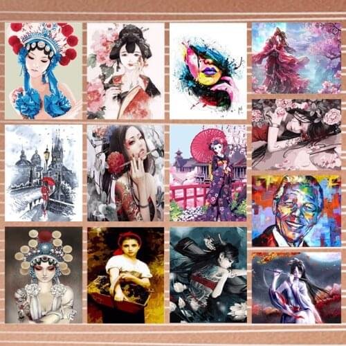 5D Full DIY Diamond Painting Antique Red Beauty & Hua Dan Cross Stitch Rhinestone Painted Mosaic Picture Diamond Embroidery