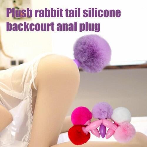 Rabbit Tail Anal Plug In Adult Games Silicone Anal Pleasure Bead Butt Plug Stimulator Sex Cosplay Products Flirt Toys For Women