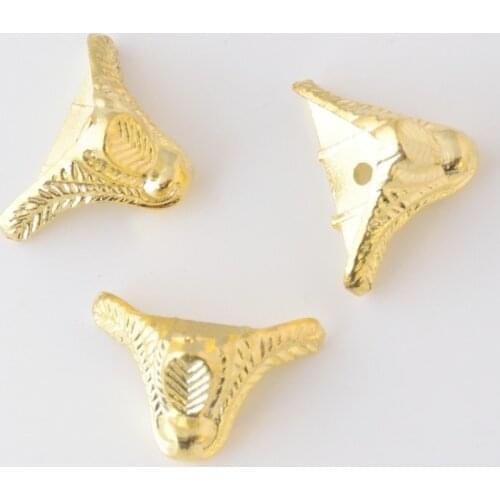 Free shipping 8Pcs Jewelry Gift Box Wood Case Decorative Feet Leg Corner Protector 30x23mm