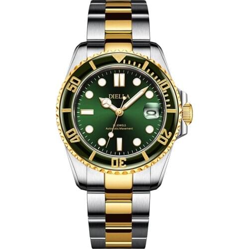 Luxury Hetian Jade Watch Mens Mechanical Automatic Green Water Ghost Calendar Luminous Men Watch Sapphire Business Reloj Hombre