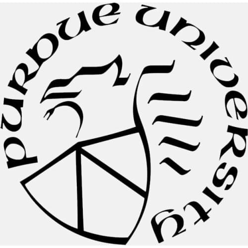 Dawasaru Funny Purdue University Seal Car Stickers Waterproof Decals Suitcase Laptop Motorcycle Auto Accessories PVC,16cm*16cm